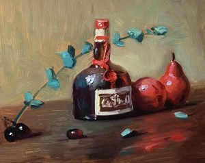 Grand Marnier and Red Pears