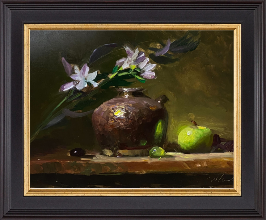 Vibrant Freesia and an Apple - Image 2